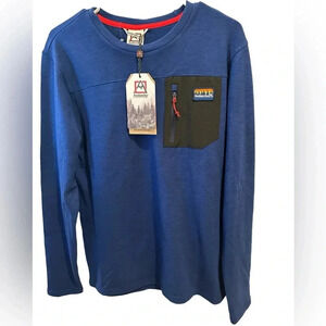 Avalanche Long Sleeve Crewneck Zip Pocket T Shirt